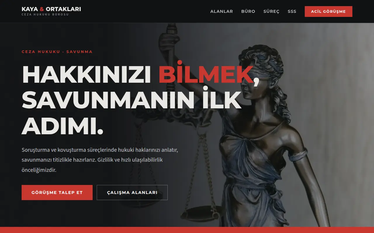Ceza Avukatı Web Sitesi — Kaya & Ortakları